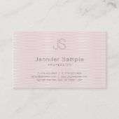 スタイリッシュなモノグラムのモダンなテンプレートの美容院 名刺 (正面)