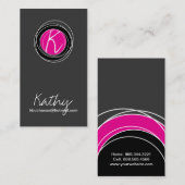 スタイリッシュなモノグラムの名刺 名刺 (正面/裏面)