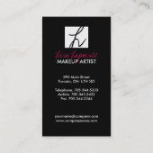 スタイリッシュなモノグラムの名刺 名刺 (裏面)