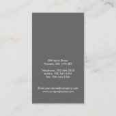 スタイリッシュなモノグラムの名刺 名刺 (裏面)