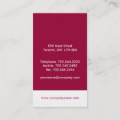 スタイリッシュなモノグラムの名刺 名刺 (裏面)