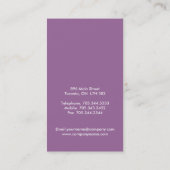 スタイリッシュなモノグラムの名刺 名刺 (裏面)