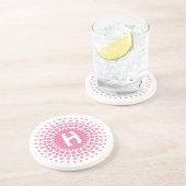 スタイリッシュなモノグラムの石のコースター コースター (側面)