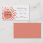 スタイリッシュなモモおよび白い名刺 名刺 (正面/裏面)