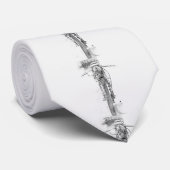 スタイリッシュなモーターバイクのオートバイのスケッチのタイ ネクタイ (ロール)