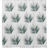 スタイリッシュなヤシの木の緑はシャワー・カーテンを残します シャワーカーテン (正面)