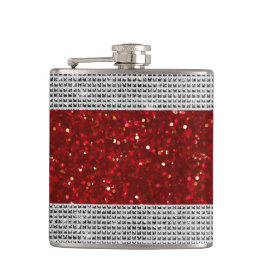 スタイリッシュなレッドグリッター ラクールビニールラッピング フラスコ フラスク