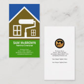 スタイリッシュなレトロのブラウンの家ペンキの仕事ペインター 名刺 (正面/裏面)
