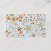 スタイリッシュなレトロの花の名刺 名刺 (裏面)