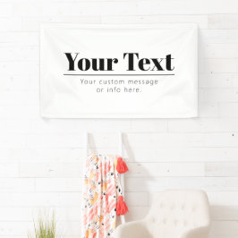 スタイリッシュなレトロモダン テキスト | 黒と白 横断幕