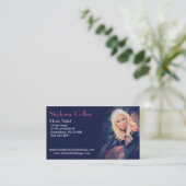 スタイリッシュなヴィンテージのヘアーサロンの名刺のデザイン 名刺 (スタンド正面)