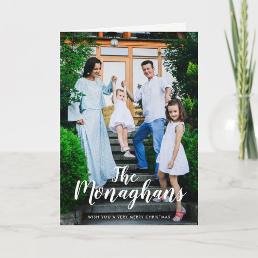 スタイリッシュな一流の休日の挨拶状|の垂直 シーズンカード (正面)