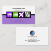 スタイリッシュな交通機関モードプラカードの兵站学 名刺 (正面/裏面)