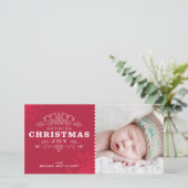 スタイリッシュな休日のフォトカード:: クリスマスの喜びの発送 シーズンカード (スタンド正面)
