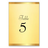 スタイリッシュな偽のゴールド モダン テンプレート グラマラス テーブルナンバー (裏面)