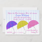 スタイリッシュな傘のブライダルシャワーの招待状 招待状 (正面)