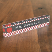 スタイリッシュな先生のカスタムな机用ネームプレート デスクネームプレート (側面)