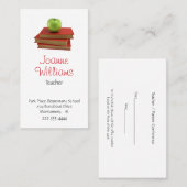 スタイリッシュな先生の名刺 予約カード (正面/裏面)