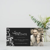 スタイリッシュな写真の保存日付の招待状 セーブザデート (スタンド正面)