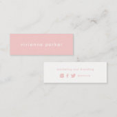 スタイリッシュな千年のピンク|の会合媒体のネットワーキング スキニー名刺 (正面/裏面)