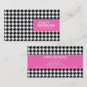スタイリッシュな千鳥格子の 名刺 (正面/裏面)