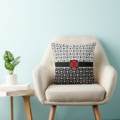 スタイリッシュな半分の黒い半分の白い水玉模様 クッション (椅子)