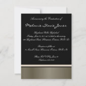 スタイリッシュな卒業生の発表/招待状-ピューター 招待状 (裏面)