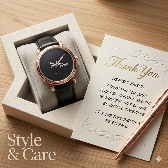 スタイリッシュな友情を永遠に　腕時計デザイン 腕時計 (Stylish Friends Forever Watch Design)