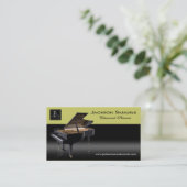 スタイリッシュな名刺-万能"ピアニストIつ" 名刺 (スタンド正面)