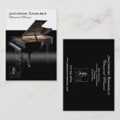スタイリッシュな名刺-万能"ピアノI " 名刺 (正面/裏面)