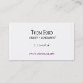 スタイリッシュな名刺-万能"楽譜" 名刺 (裏面)