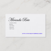 スタイリッシュな名刺(万能) - "通り" 名刺 (裏面)