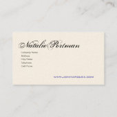 スタイリッシュな名刺(芸術家) "ルネサンス" 名刺 (裏面)