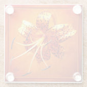 "スタイリッシュな図書館"のオニユリガラスのコースター ガラスコースター (裏面)