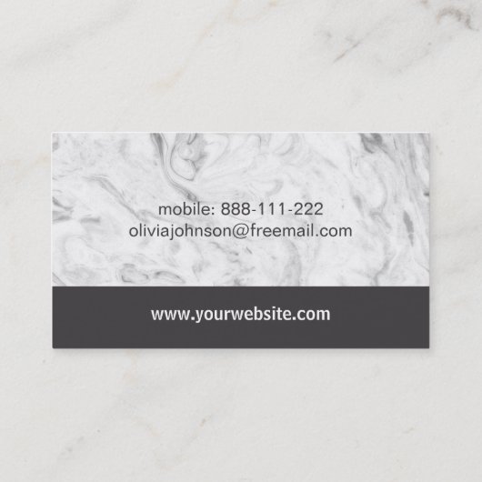 スタイリッシュな大理石のダンベルはフィットネスのインストラクターを重くします 名刺 (裏面)