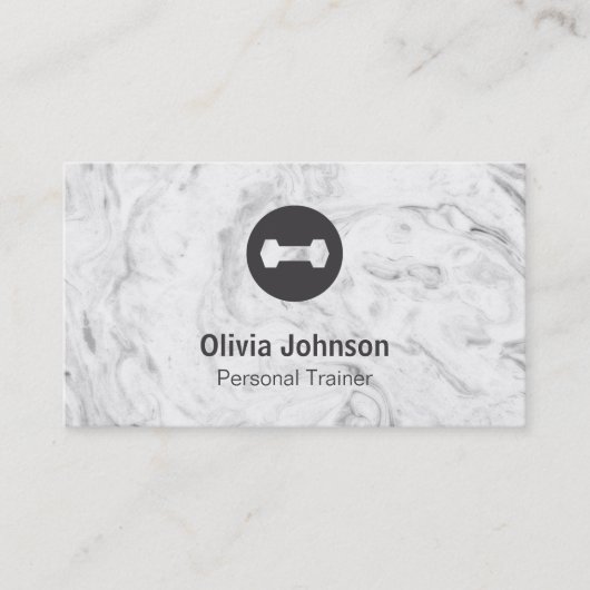 スタイリッシュな大理石のダンベルはフィットネスのインストラクターを重くします 名刺 (正面)