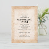 スタイリッシュな大理石の背景のネットワーキングイベント 招待状 (スタンド正面)