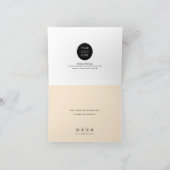 スタイリッシュな大理石、 感謝をこめて折りたたんだビジネスカード サンキューカード (内部)