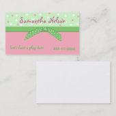 スタイリッシュな女の子のエンクロージャカード コーリングカード (正面/裏面)