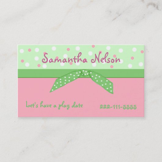 スタイリッシュな女の子のエンクロージャカード コーリングカード (正面)