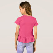 スタイリッシュな女の子のジャーマン・シェパードの子犬のひだのワイシャツ Tシャツ (裏面フル)