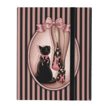 スタイリッシュな女性および黒猫
