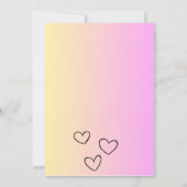 スタイリッシュな女性のためのカード - 大胆 & トレンディ 招待状 (裏面)