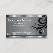 スタイリッシュな女性のサロンの美容師 名刺 (裏面)