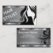 スタイリッシュな女性のサロンの美容師 名刺 (正面/裏面)