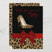 スタイリッシュな女性のJaguar Stiletto Custom Invitation 招待状 (正面/裏面)