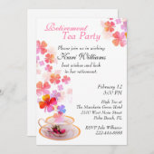 スタイリッシュな女性退職の茶パーティの招待状 招待状 (正面/裏面)