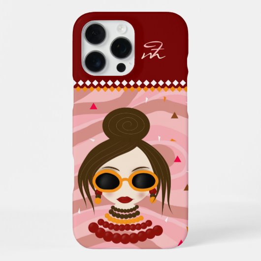 スタイリッシュな女性 iPhoneケース (裏面)
