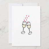 スタイリッシュな婚約のトーストのパーティの招待状 招待状 (裏面)