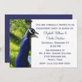 スタイリッシュな孔雀の婚約パーティの招待状 招待状 (正面/裏面)